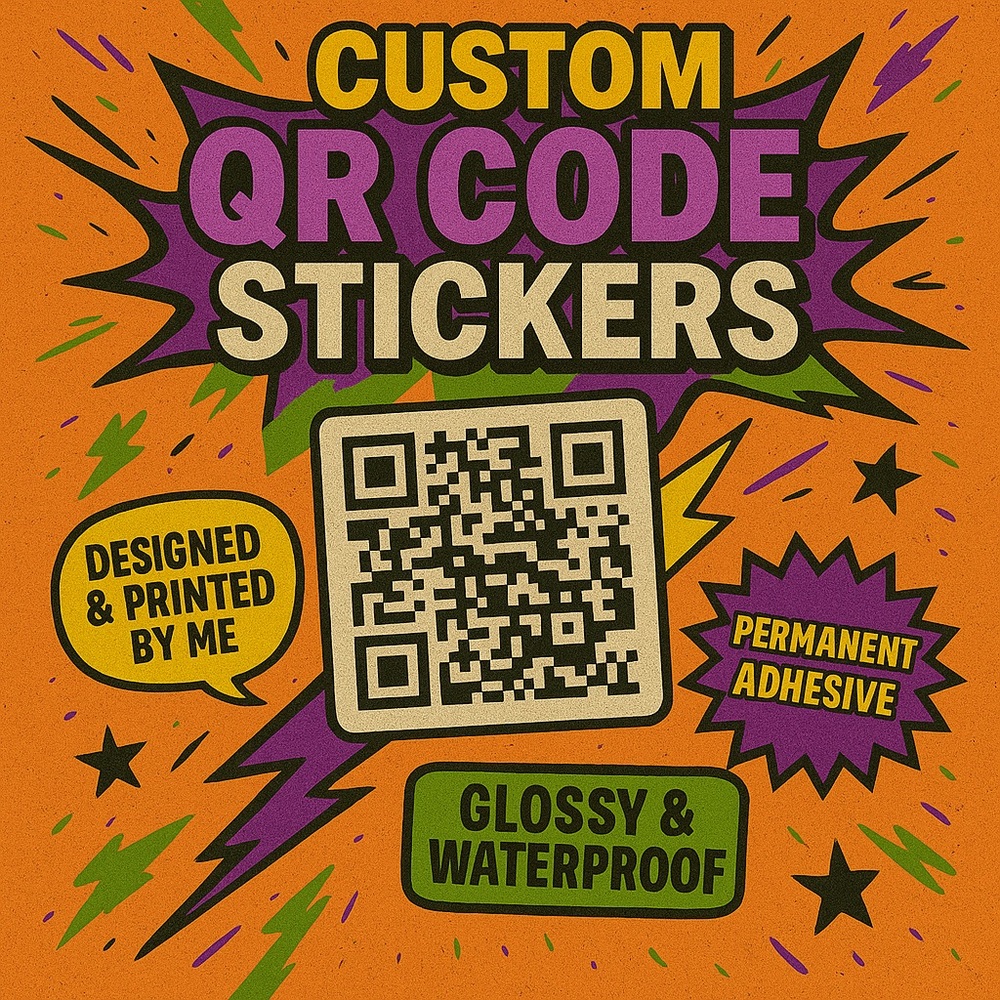240 CUSTOM QR CODE Sticker Pack